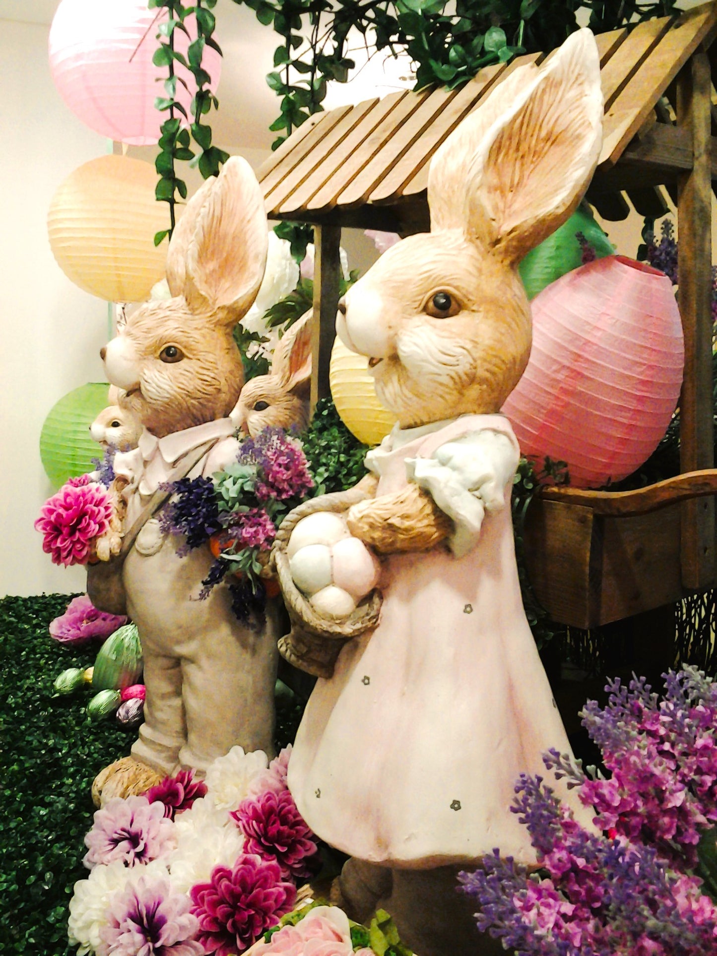 Easter Bunny Lavender: A Whimsical Shop Front Display