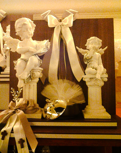 Twin Seraphs: Double Angels First Communion Display