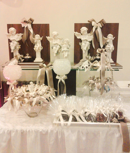 Twin Seraphs: Double Angels First Communion Display