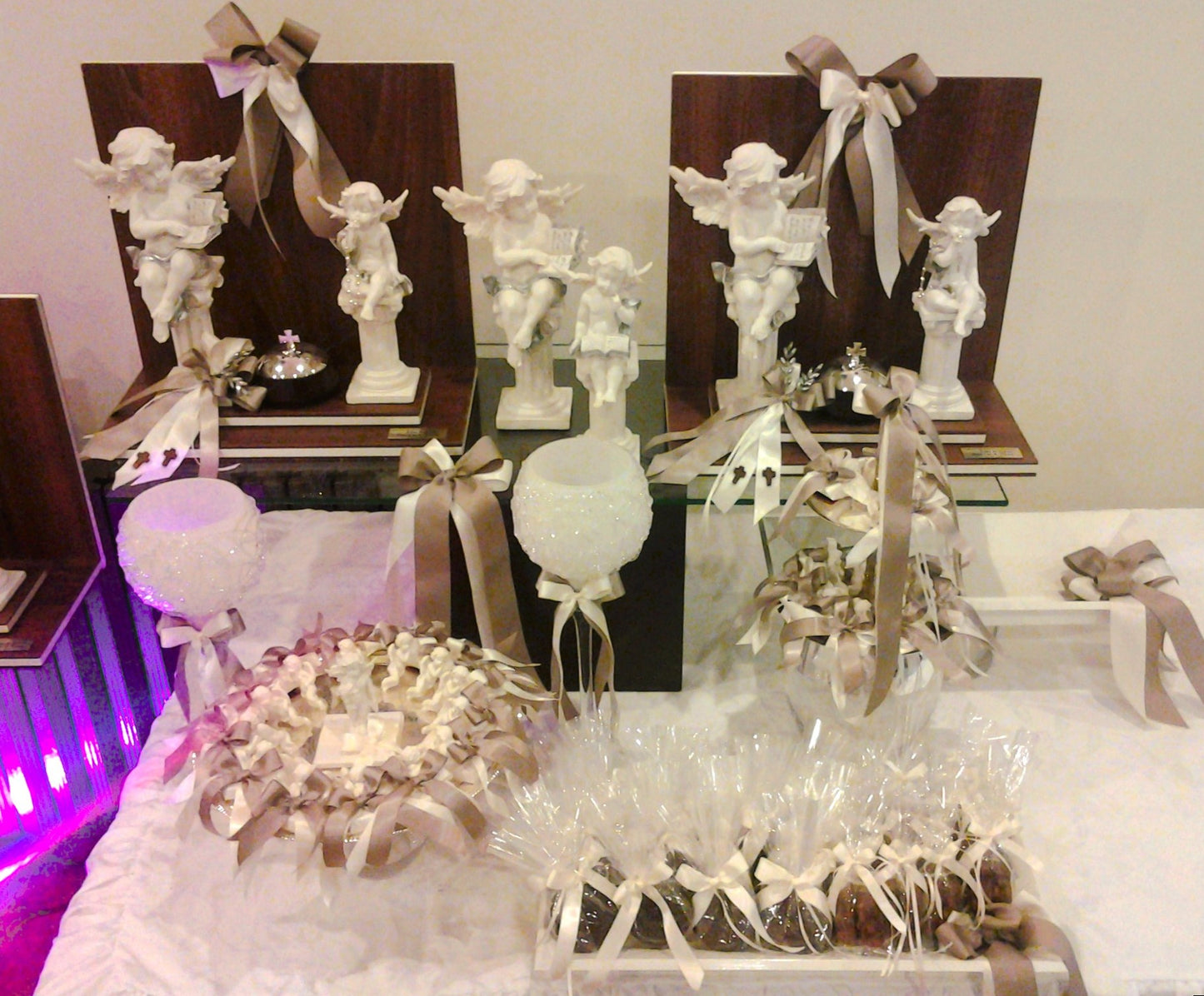 Twin Seraphs: Double Angels First Communion Display