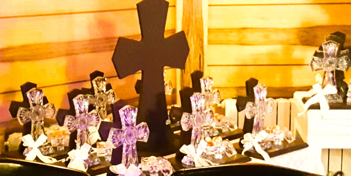 Luminous Devotion: The Crystal Cross Communion Display