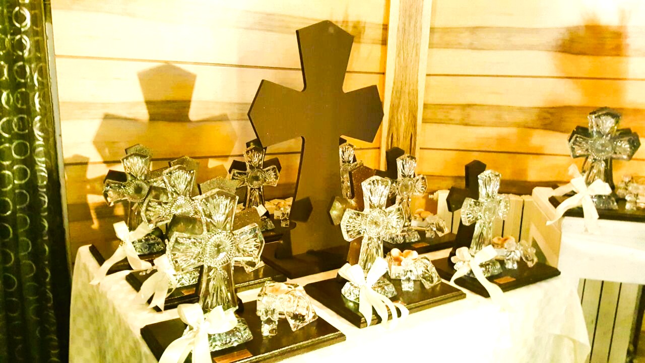 Luminous Devotion: The Crystal Cross Communion Display