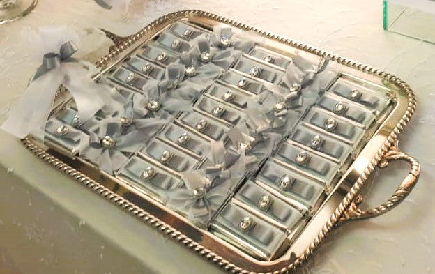 Silver Silhouette: Artistic Engagement Chocolate Tray