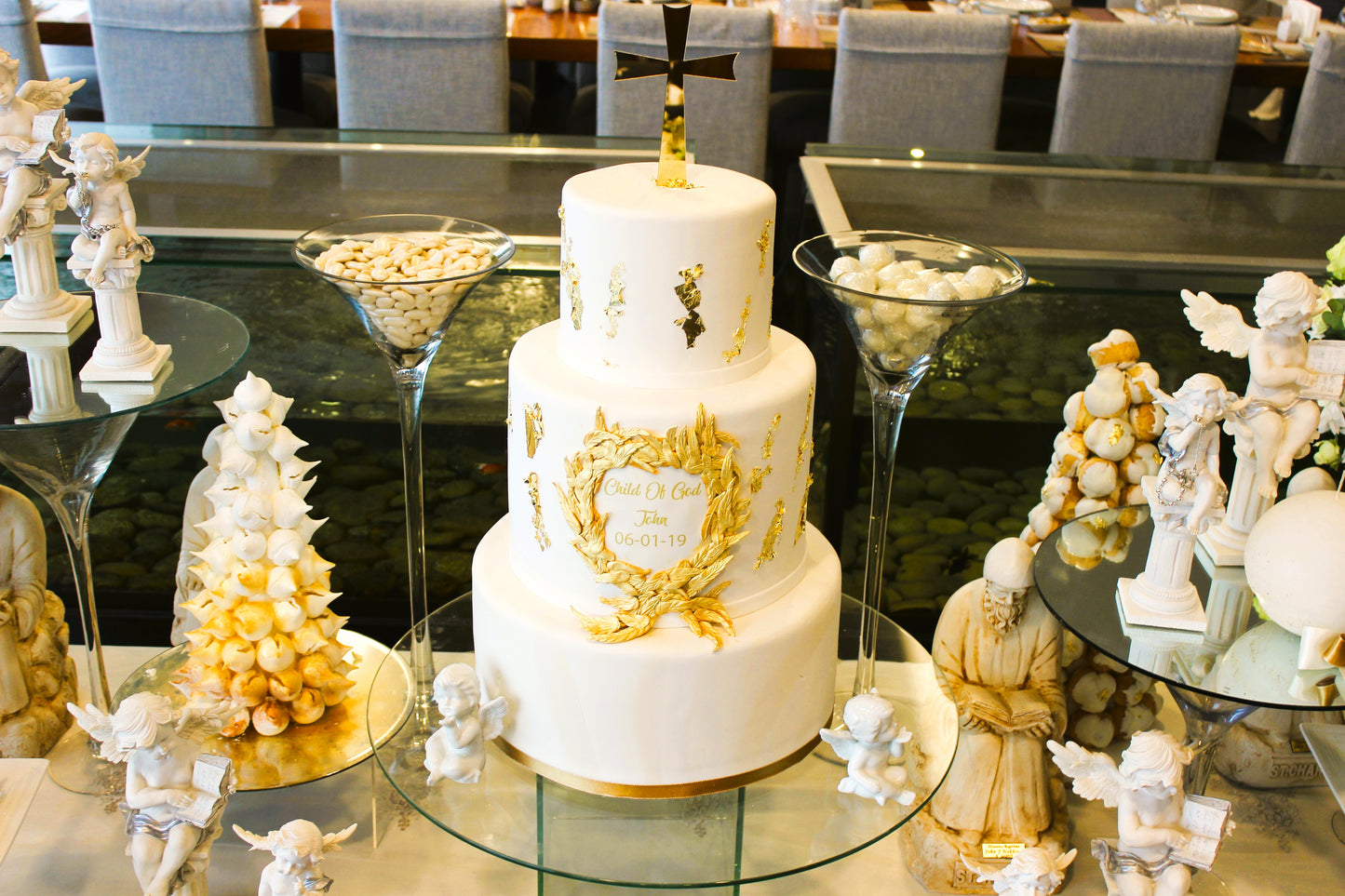 Golden Blessings: John's Divine Baptismal Display